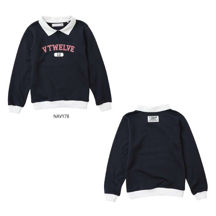 V12 ヴィトゥエルブ ゴルフウェア レディース COLLEGE SWEAT スウェット トレーナー ストレッチ V122520-SW08