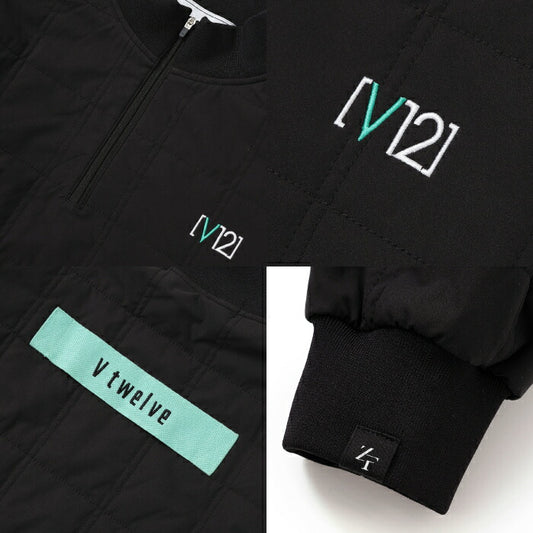 V12 ヴィトゥエルブ ゴルフウェア メンズ レディース ZF HZ JKT ZEROFITコラボ ジャケット ハーフジップブルゾン 防寒 撥水 防風 ストレッチ 保温 セットアップ対応 V122521-JK15