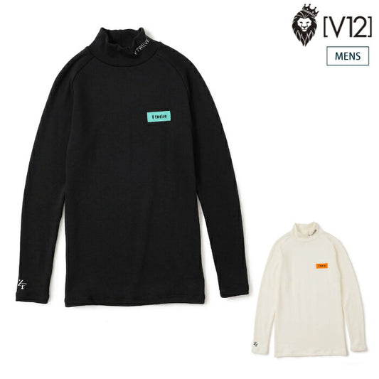 V12 ヴィトゥエルブ ゴルフウェア メンズ ZF WM MOCK ZEROFITコラボ モックネック 長袖シャツ 防寒 セットアップ対応 V122521-MK08