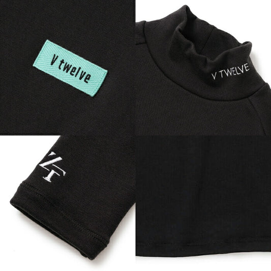 V12 ヴィトゥエルブ ゴルフウェア メンズ ZF WM MOCK ZEROFITコラボ モックネック 長袖シャツ 防寒 セットアップ対応 V122521-MK08