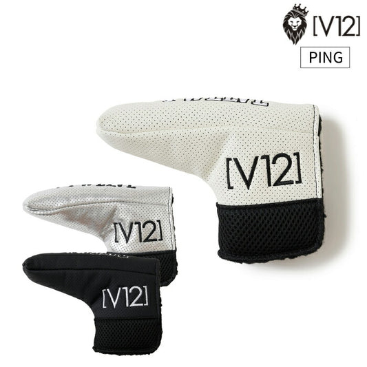 V12 ヴィトゥエルブ ゴルフ メンズ レディース PERFORATE PUTTER PING ピンタイプパターカバー 肉厚素材 メッシュ切り替え v122610-ac18