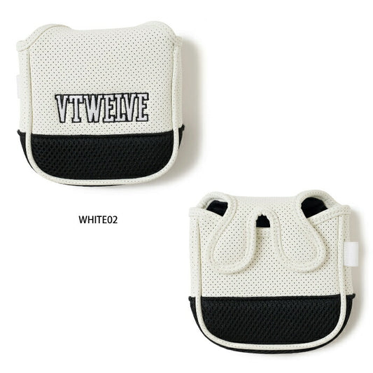 V12 ヴィトゥエルブ ゴルフ メンズ レディース PERFORATE PUTTER MALET マレットタイプパターカバー 肉厚素材 メッシュ切り替え V122610-AC19