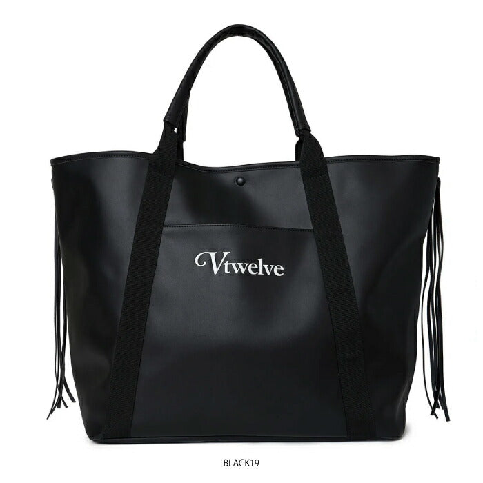 V12 ヴィトゥエルブ ゴルフ メンズ レディース AWA BIG TOTE ビッグトートバッグ シンセティックレザー ラグジュアリー サイドフリンジ 収納力抜群 V122610-BG02