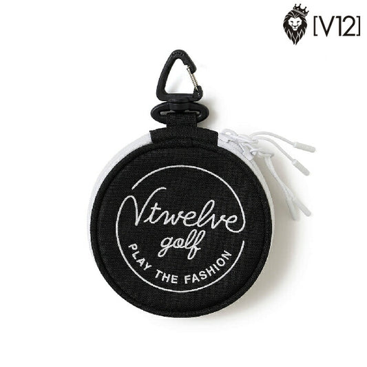 V12 ヴィトゥエルブ ゴルフ メンズ レディース ML POUCH 丸型デザイン 小物用ポーチ カラビナ付 v122610-bg10