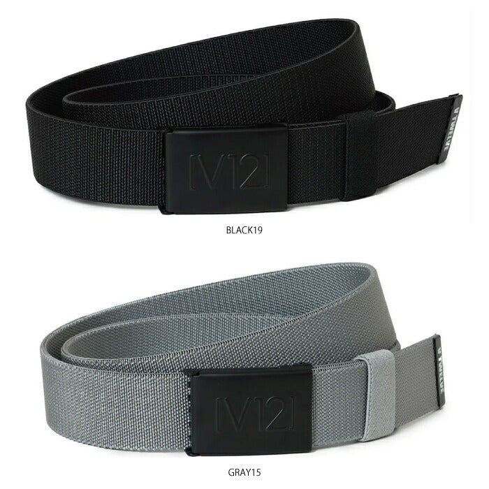 V12 ヴィトゥエルブ ゴルフウェア メンズ レディース VT RUBBER BELT ガチャベルト仕様 サイズ調整可能 V122610-BL01