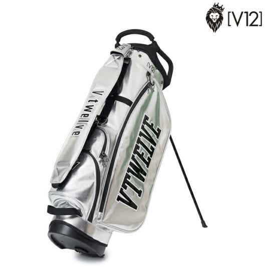 V12 ヴィトゥエルブ ゴルフ メンズ レディース PERFORATE CB スタンドキャディバッグ 9号 パンチングレザー エナメル 高級感 シリーズ商品あり V122610-CB01