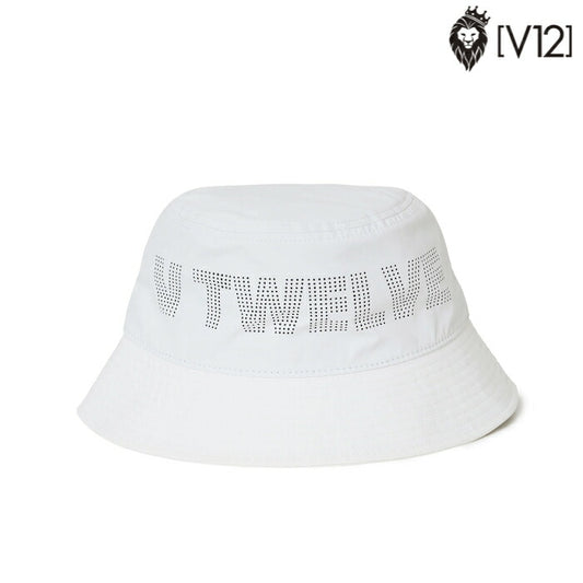 V12 ヴィトゥエルブ ゴルフウェア メンズ レディース PERFORATE HAT バケットハット 帽子 パンチングロゴ ベーシックデザイン V122610-CP02