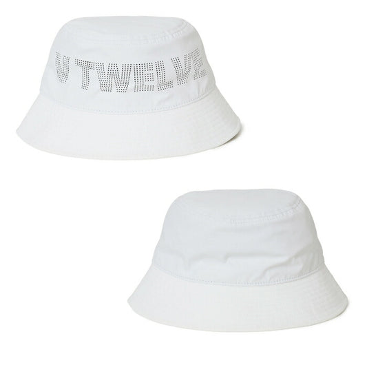 V12 ヴィトゥエルブ ゴルフウェア メンズ レディース PERFORATE HAT バケットハット 帽子 パンチングロゴ ベーシックデザイン V122610-CP02