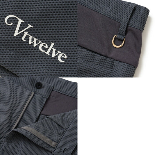 V12 ヴィトゥエルブ ゴルフウェア メンズ ショートパンツ AIRY AWA SHORTS ワッフル調 通気性 ストレッチ 吸水速乾 セットアップ対応 v122610-hp01