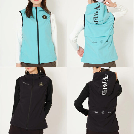 V12 ヴィトゥエルブ ゴルフウェア レディース MULTI LOGO VEST ナイロンベスト 撥水 防風 V122610-JK04