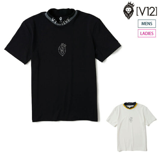 V12 ヴィトゥエルブ ゴルフウェア メンズ レディース ONE HAND MOCK モックネック 半袖シャツ ストレッチ 吸水速乾 v122610-mk07