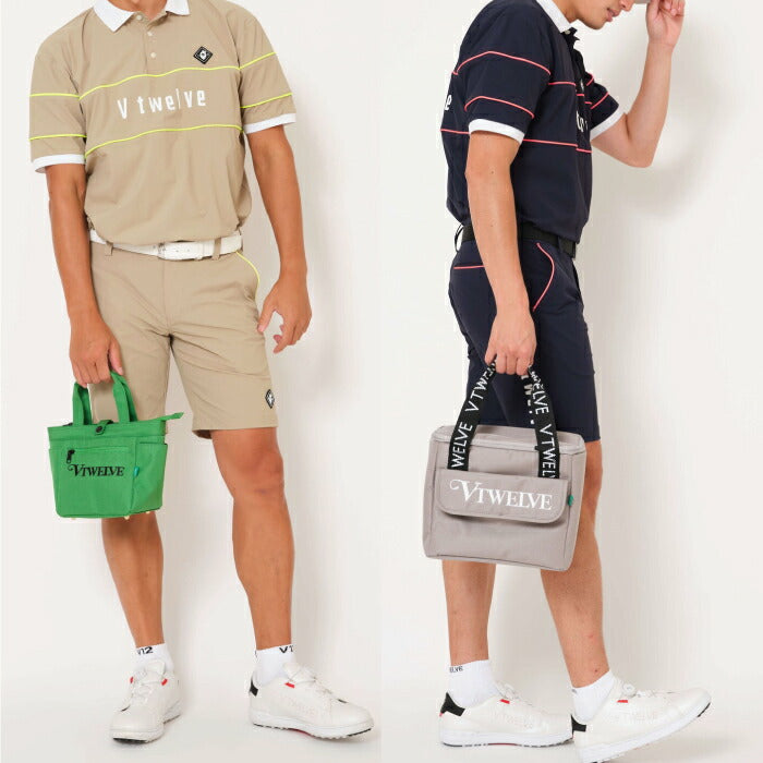 V12 ヴィトゥエルブ ゴルフウェア メンズ NEON L POLO ネオンカラー パイピング ポロシャツ ストレッチ 吸水速乾 セットアップ対応 V122610-PL12