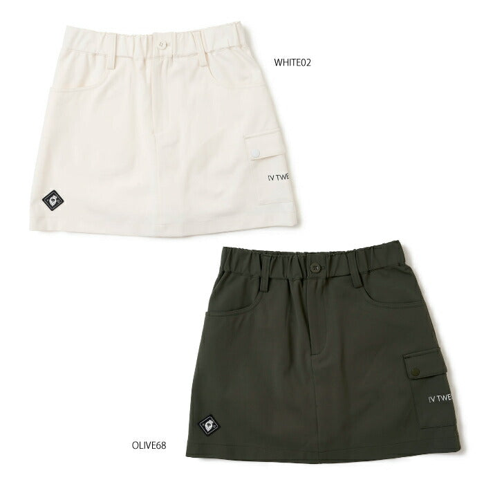V12 ヴィトゥエルブ ゴルフウェア レディース SNAP SKIRT ストレッチ ベーシックデザイン V122610-SK05