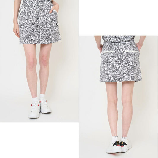 V12 ヴィトゥエルブ ゴルフウェア レディース KH SKIRT 総柄スカート ストレッチ セットアップ対応 v122610-sk07