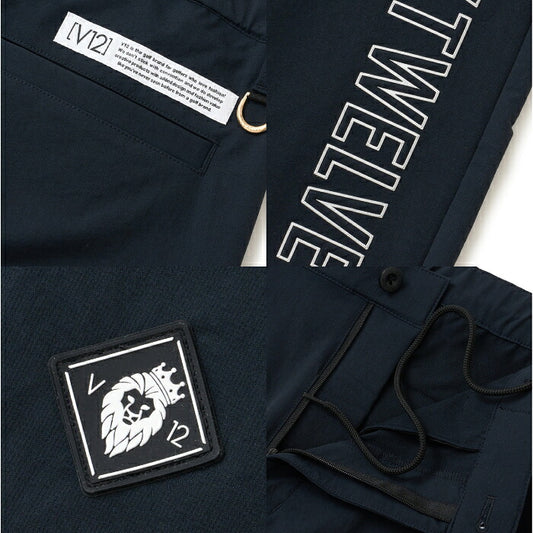 V12 ヴィトゥエルブ ゴルフウェア メンズ MOLD LOGO PANTS ロングパンツ ストレッチ 撥水 セットアップ対応 v122620-pn08