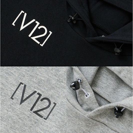 V12 ヴィトゥエルブ ゴルフウェア メンズ RING LOGO PARKA スウェットパーカー プルオーバー かぶり サイドジップポケット ストレッチ ダンボールニット生地 v122620-sw13
