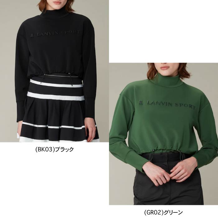 LANVIN SPORT ランバン スポール ゴルフウェア レディース レイヤード調モックネックカットソー【UV】 VG4FSW30L