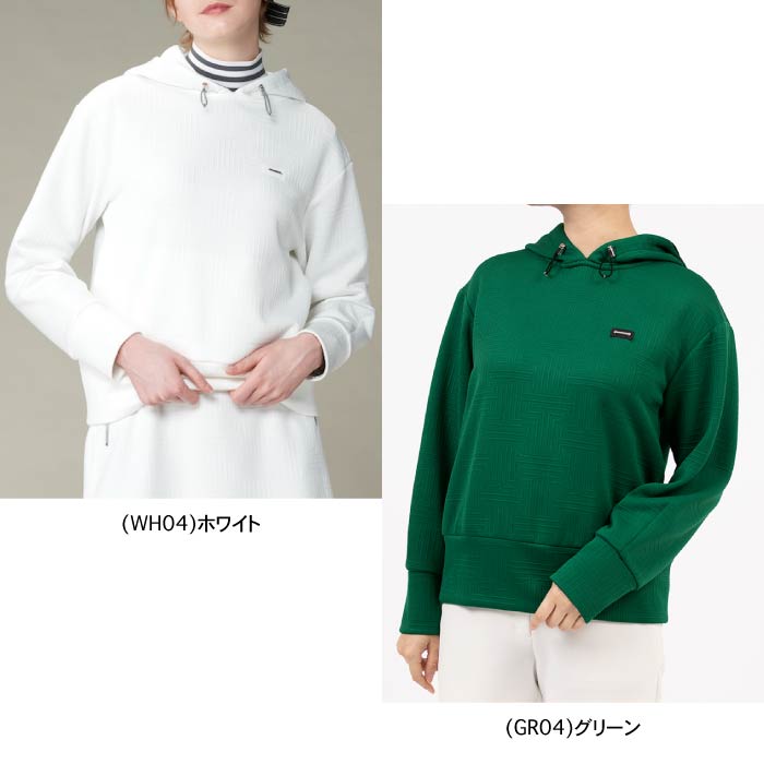 LANVIN SPORT ランバン スポール ゴルフウェア レディース モノグラム柄マトラッセパーカー セットアップ対応 VG4FSW40L