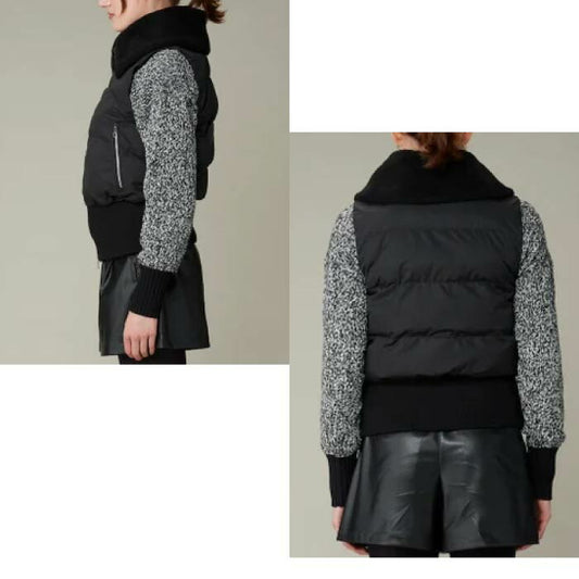 LANVIN SPORT ランバン スポール ゴルフウェア レディース 中わたアウターベスト【HEAT NAVI裏地付き/衿取り外し可】 VG4FVE50L