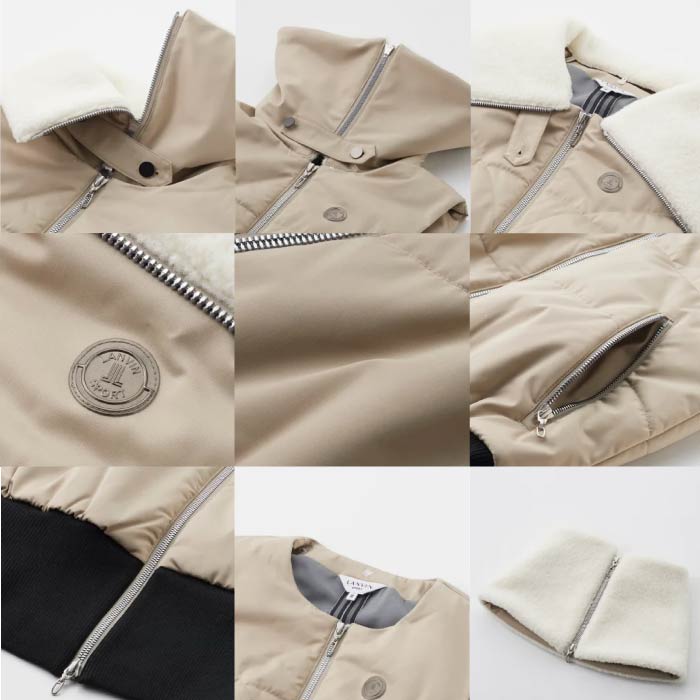 LANVIN SPORT ランバン スポール ゴルフウェア レディース 中わたアウターベスト【HEAT NAVI裏地付き/衿取り外し可】 VG4FVE50L