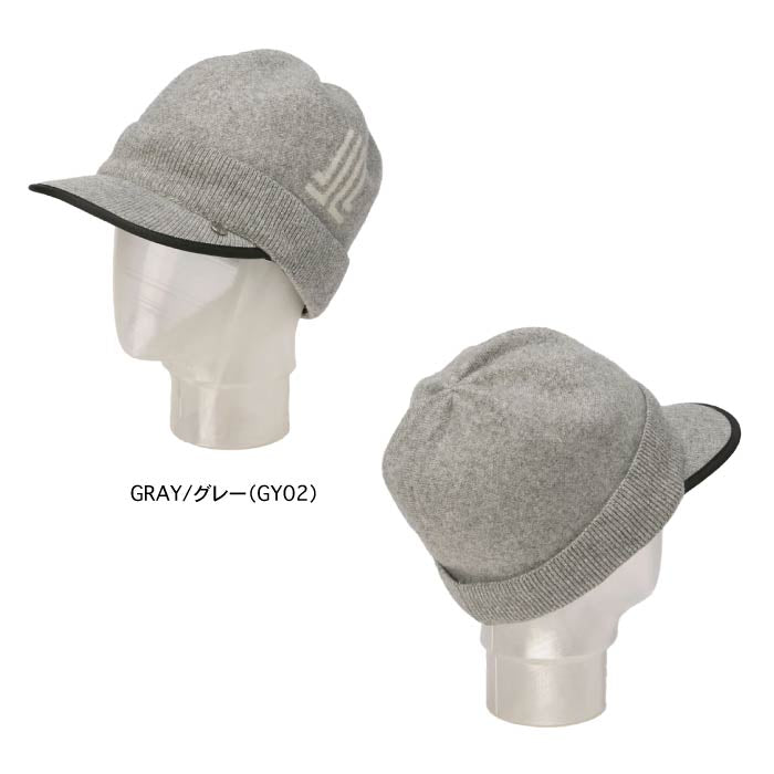 LANVIN SPORT ランバン スポール ゴルフウェア レディース ツバ付きソフトラメニットキャップ 日本製 ツバ部UVカット VG5FCP42L