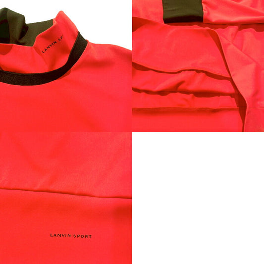 LANVIN SPORT ランバン スポール ゴルフウェア レディース アシンメトリーデザインハイネック長袖シャツ UVカット機能 防風 吸汗速乾 日本製 VG5FLS61L