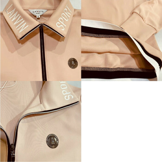 LANVIN SPORT ランバン スポール ゴルフウェア レディース ロールカラーハーフジップ長袖シャツ UV CUT 防風 保温 VG5FLS82L