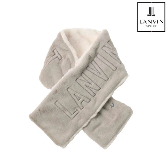 LANVIN SPORT ランバン スポール ゴルフウェア レディース フェイクファーリバーシブルマフラー 保温 VG5FMU02L