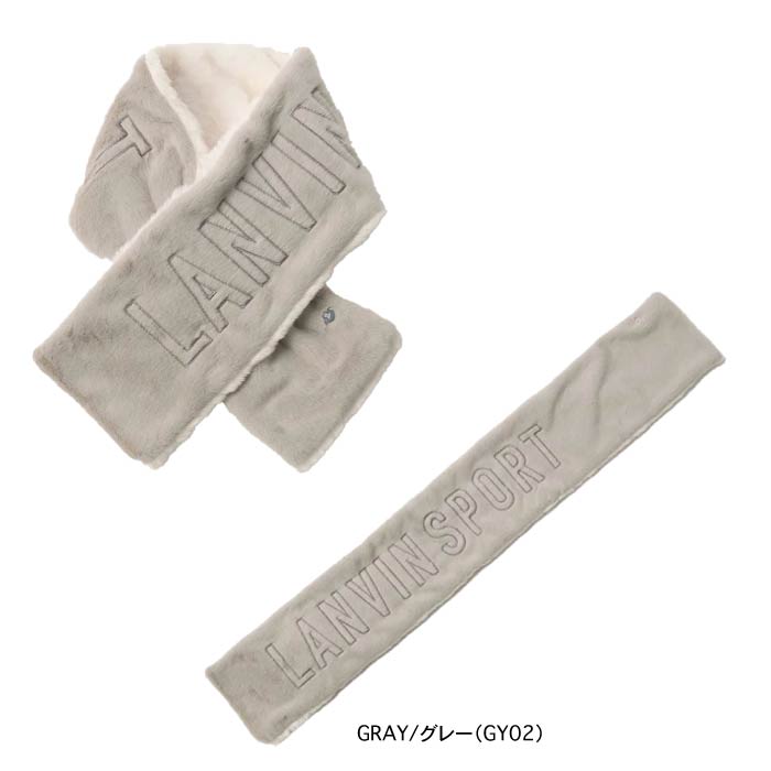 LANVIN SPORT ランバン スポール ゴルフウェア レディース フェイクファーリバーシブルマフラー 保温 VG5FMU02L