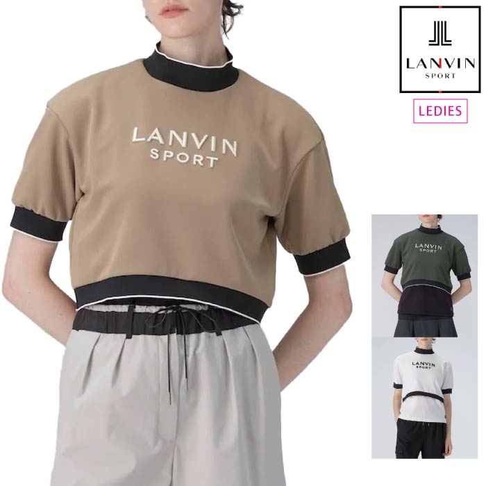 LANVIN SPORT ランバン スポール レディース ゴルフウェア レイヤード調5分袖シャツ【UV】VG5SHS21L
