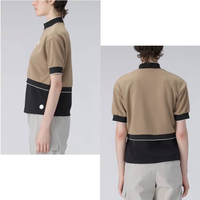 LANVIN SPORT ランバン スポール レディース ゴルフウェア レイヤード調5分袖シャツ【UV】VG5SHS21L