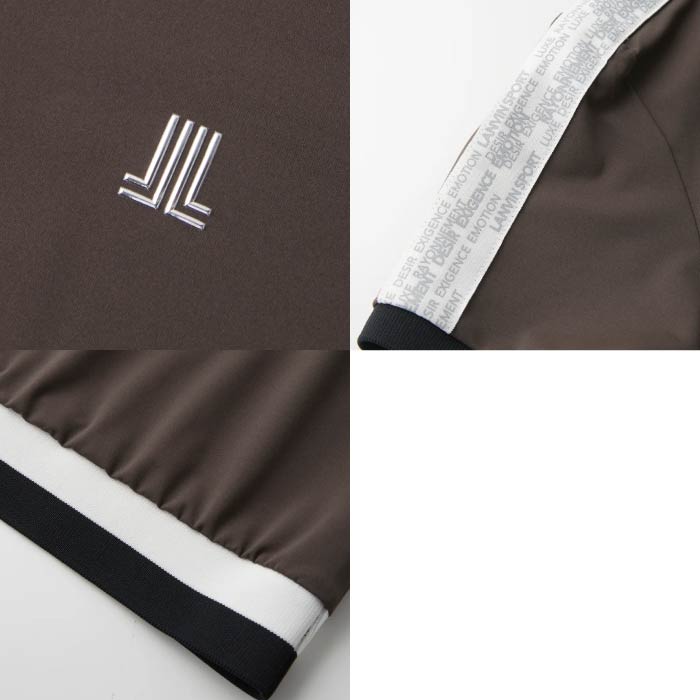 LANVIN SPORT ランバン スポール ゴルフウェア レディース スタンドジップアップ半袖シャツ【SUNSCREEN】吸汗速乾 VG5SHS44L