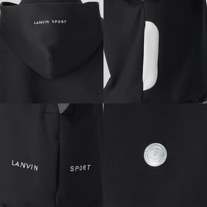 LANVIN SPORT ランバン スポール ゴルフウェア レディース ドロップショルダーフーディベスト ストレッチ VG5SVE21L