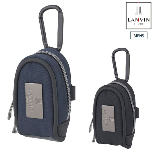 LANVIN SPORT ランバン スポール ゴルフウェア メンズ ボールポーチ ボール2個に最適化されたコンパクト設計 カラビナ付き vg6fbz01m