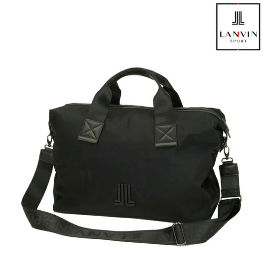 LANVIN SPORT ランバン スポール ゴルフウェア メンズ レディース ボストンバッグ シンプル ランバンロゴジャガード入ショルダーストラップ付 VG6SBB01M