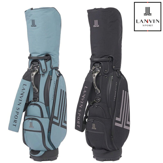 LANVIN SPORT ランバン スポール ゴルフ メンズ レディース キャディバッグ 47インチ対応 9.0型 塩縮加工 綿ライクな風合い フード付 VG6SCB01M