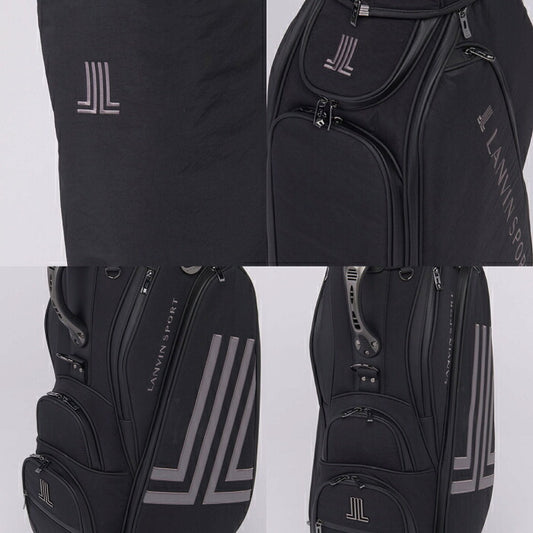 LANVIN SPORT ランバン スポール ゴルフ メンズ レディース キャディバッグ 47インチ対応 9.0型 塩縮加工 綿ライクな風合い フード付 VG6SCB01M