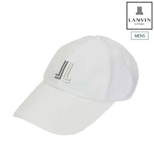 LANVIN SPORT ランバン スポール ゴルフウェア メンズ つば長めクーリングキャップ 帽子 吸汗速乾 UVCUT クーリング 通気性 ストレッチ性 防シワ 後ろベルクロ開き vg6scp06m