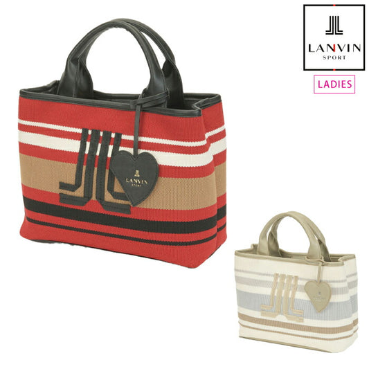LANVIN SPORT ランバン スポール ゴルフ レディース ニット使いボーダー柄カートバッグ ハート型タグ付 エレガント VG6STT51L