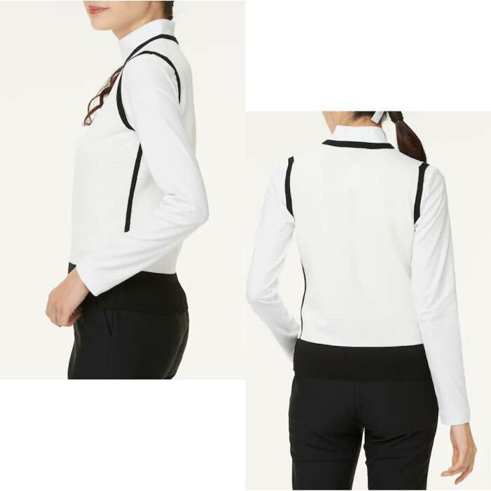 LANVIN SPORT ランバン スポール レディース ゴルフウェア Vネックニットベスト VLW5021A1
