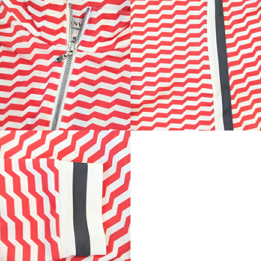 LANVIN SPORT ランバン スポール ゴルフウェア レディース 幾何柄ジップアップ長袖シャツ【SUNSCREEN/吸汗速乾/UV/ECO】 VLX100525