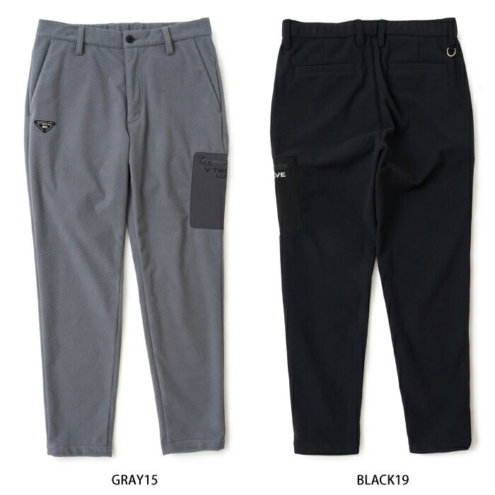 V12 ヴィトゥエルブ ゴルフウェア メンズ LX FLEECE PANTS フリースロングパンツ サイドナイロンポケット ストレッチ 防風 セットアップ対応 vlx2620-pn03