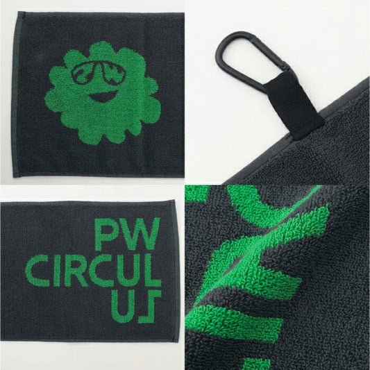 PW CIRCULUS ピーダブリュサーキュラス ゴルフウェア メンズ レディース UNISEX キャラクターオリジナル ロングタオル 綿100% カラビナ付 ZZ7IGM0301