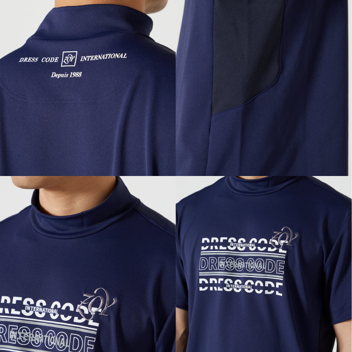 ZOY ゾーイ メンズ MENS ベアスムース 半袖モックネックTシャツ ジャージ素材 071422000