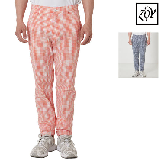 ZOY ゾーイ メンズ MENS サッカーギンガム ロングパンツ 吸水速乾 071422415