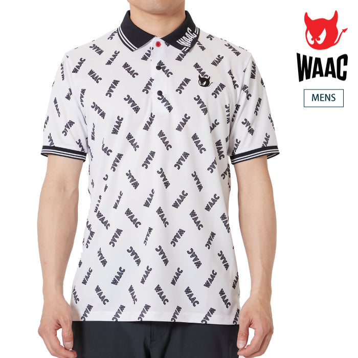 WAAC ワック メンズ WAACロゴプリント 半袖ポロシャツ 吸水速乾機能 072222030