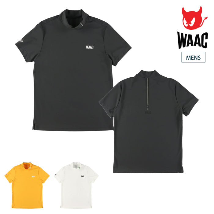 WAAC ワック メンズ MENS 鹿の子 半袖モックネック【吸汗・速乾素材 