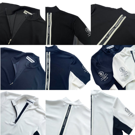DECEMBERMAY ディセンバーメイ メンズ Pique High neck Zipper 吸湿速乾 ストレッチ 1-205-0128