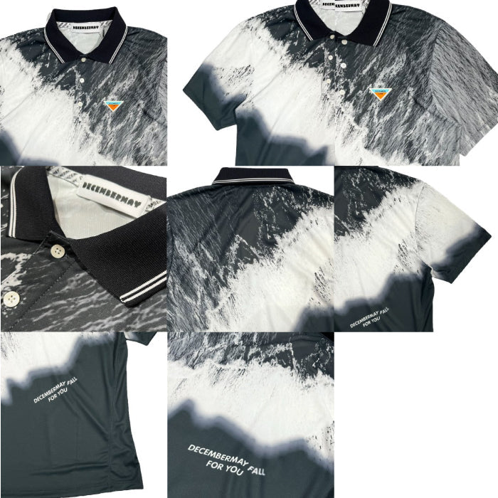 DECEMBERMAY ディセンバーメイ メンズ Coastline print non sleeve polo UVカット 1-205-0133