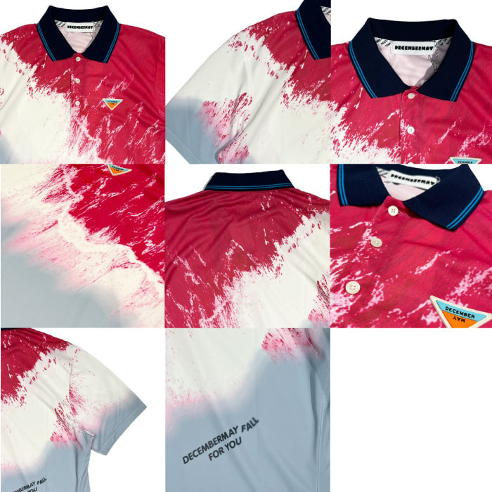 DECEMBERMAY ディセンバーメイ メンズ Coastline print non sleeve polo UVカット 1-205-0133